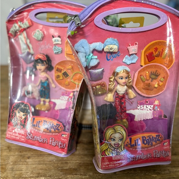Vintage 2003 LIL’ BRATZ Slumber Party Dolls Jade and Cloe - Picture 1 of 9
